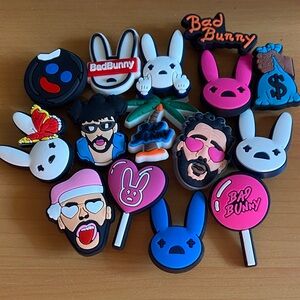 Bad Bunny Novelty 10 Shoe Charms NWOT